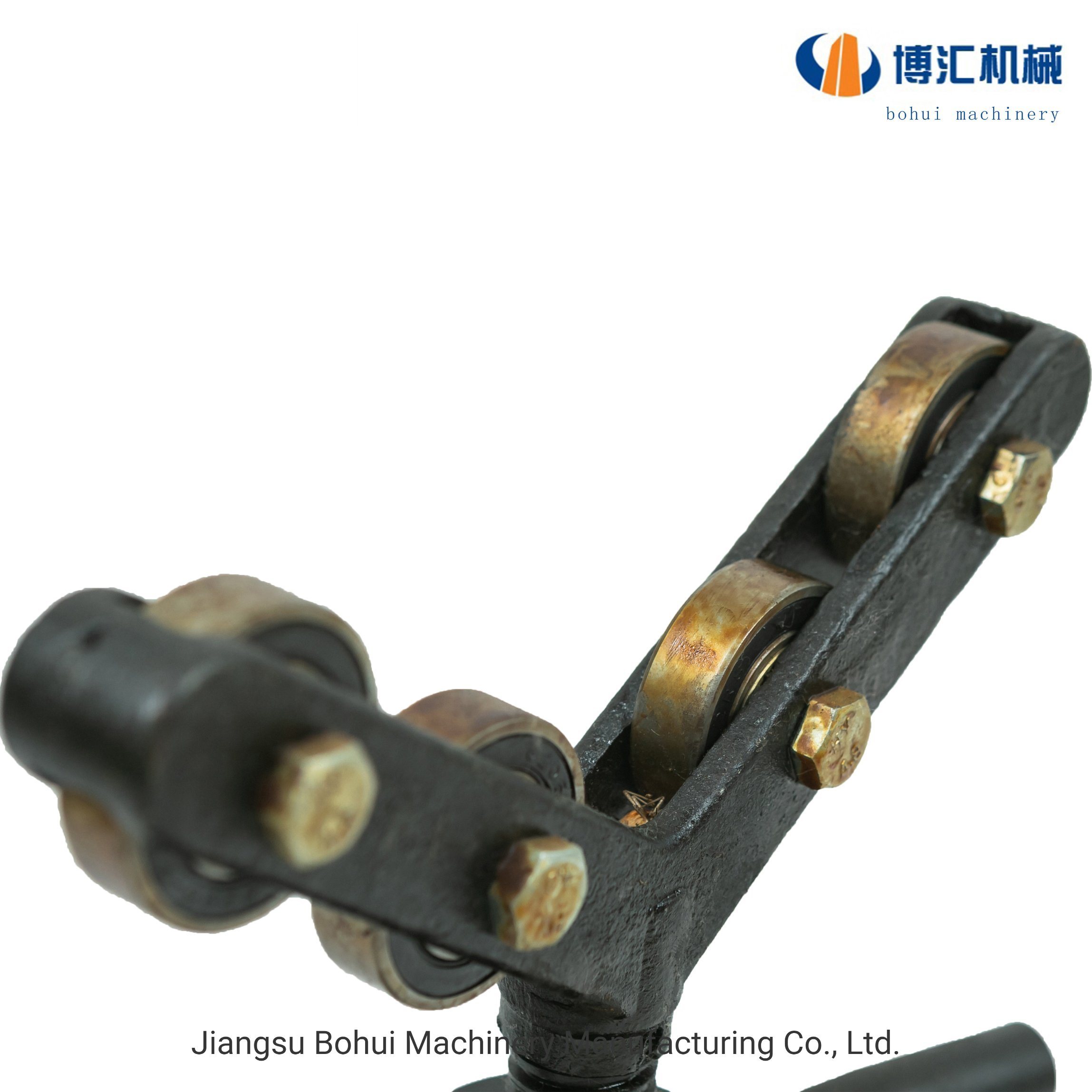 Industrial pipe stand supporting heavy metal pipe